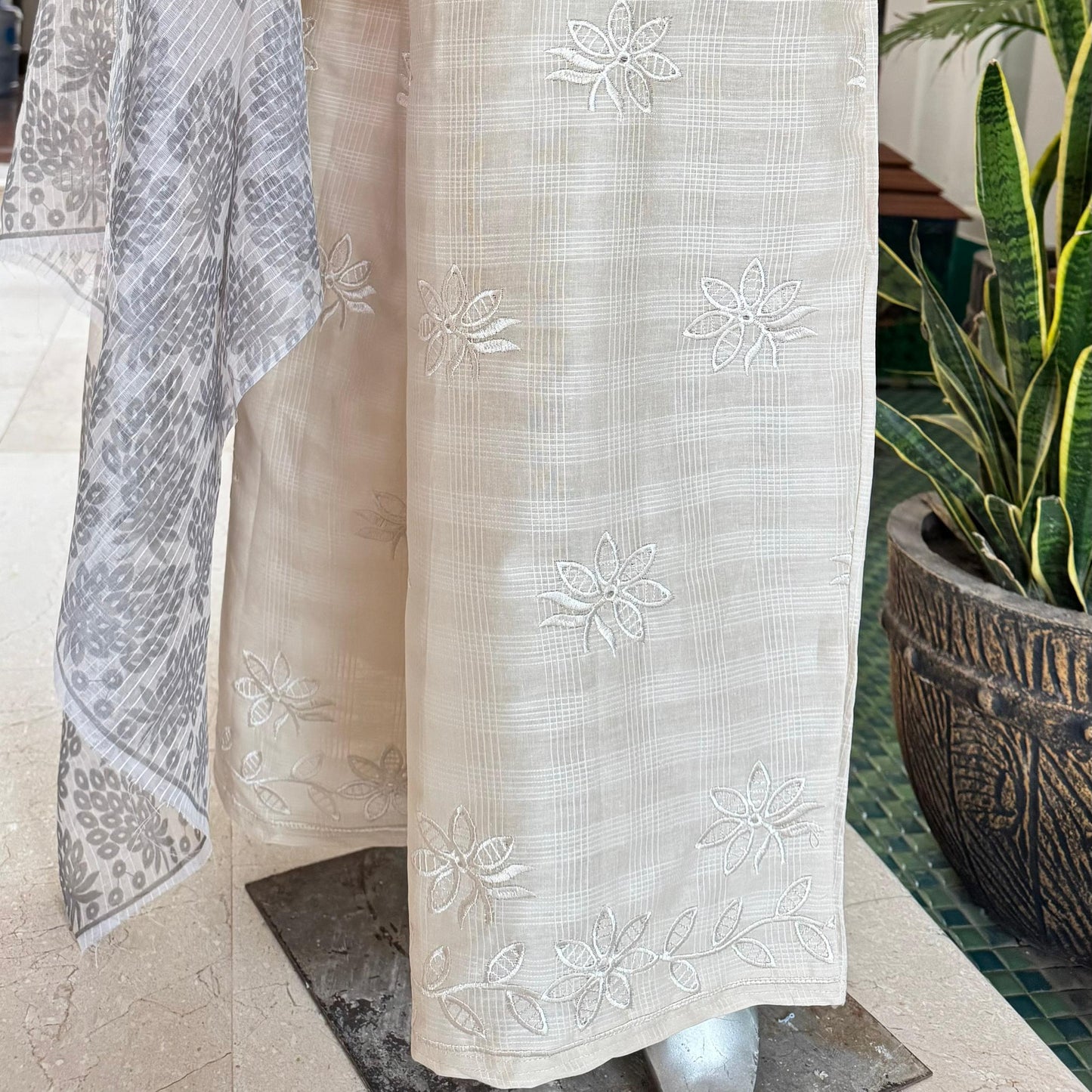 Ivory Grace – 3 Piece Chikankari Stitched Suit